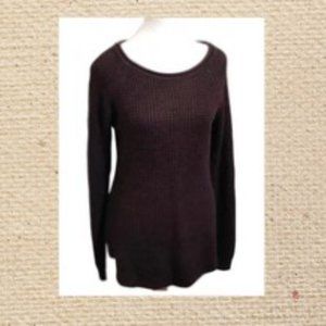 REVAMPED dark brown knit long sleeves sweater size L